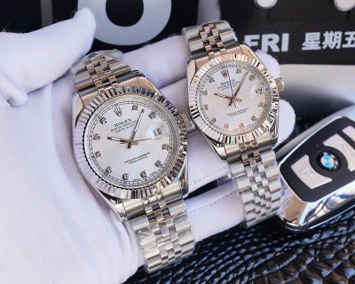 ROLEX Sapphire Glass Japan Imported  White Black Couple Watch high quality replica rolex
